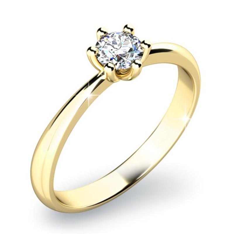 Zlatý prsten s diamantem AU 585/1000 PATTIC G1081901