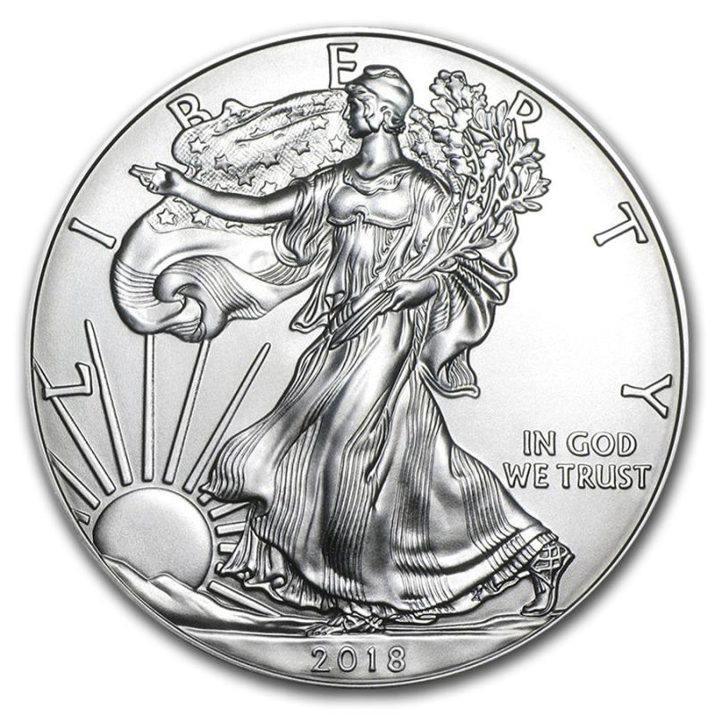 Sada stříbrných mincí 20 x 1 Oz American Eagle 2018 v kazetě