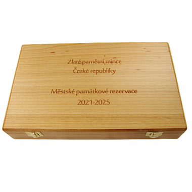 Luxusná drevená ETUE na 10 ks zlatých mincí SR Mestské pamiatkové rezervácie 12170