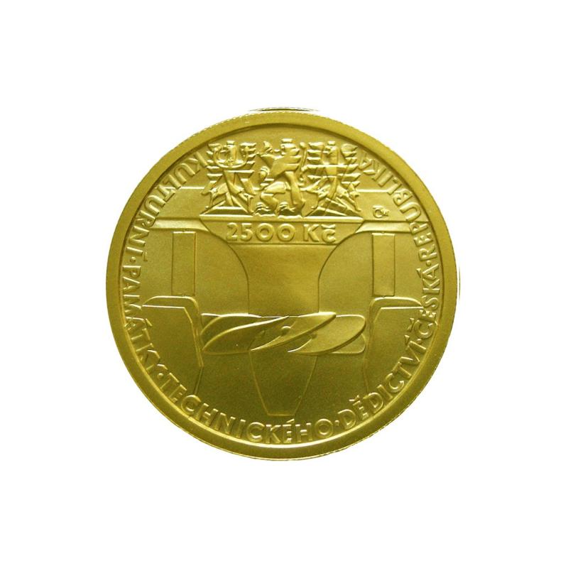 Zlatá mince 2500 Kč 2009 Zdymadlo na Labi pod Střekovem proof 321125