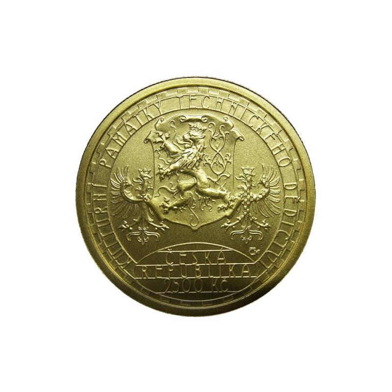 Zlatá mince 2500 Kč 2007 Ševčinský důl Příbram proof 281125