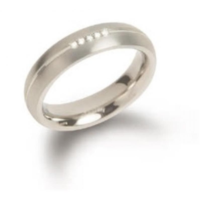 Titanový prsten BOCCIA s diamanty 0130-03