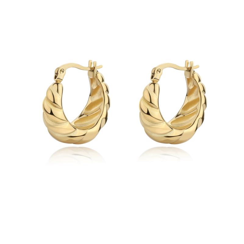 Pozlacené náušnice SAGAPO Chunky SHK60