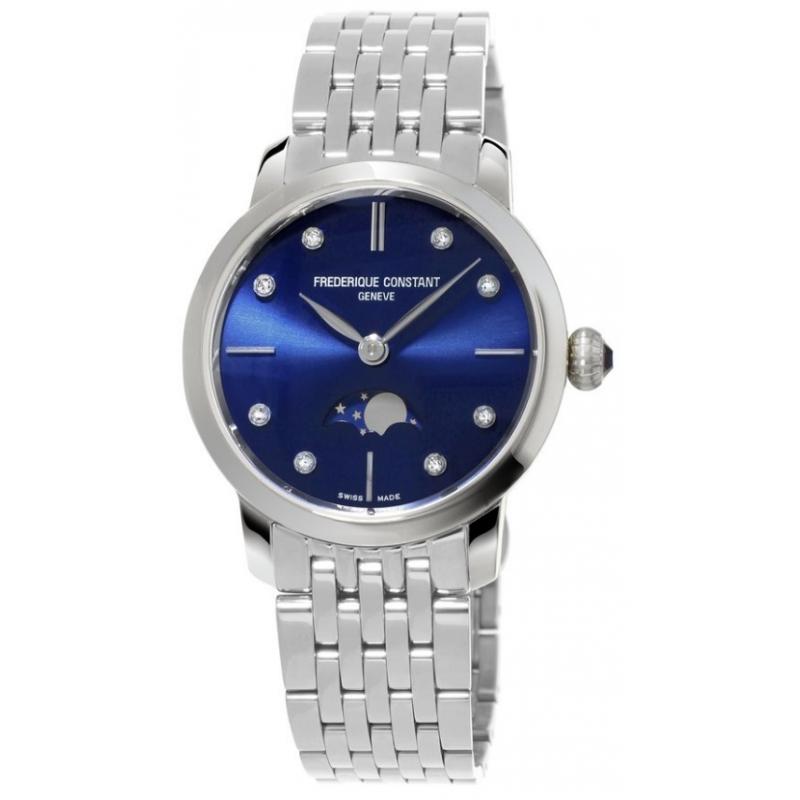 Dámske hodinky FREDERIQUE CONSTANT Slimline Moonphase FC-206ND1S26B