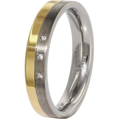 Titanový prsten BOCCIA TITANIUM  s diamanty 0129-04