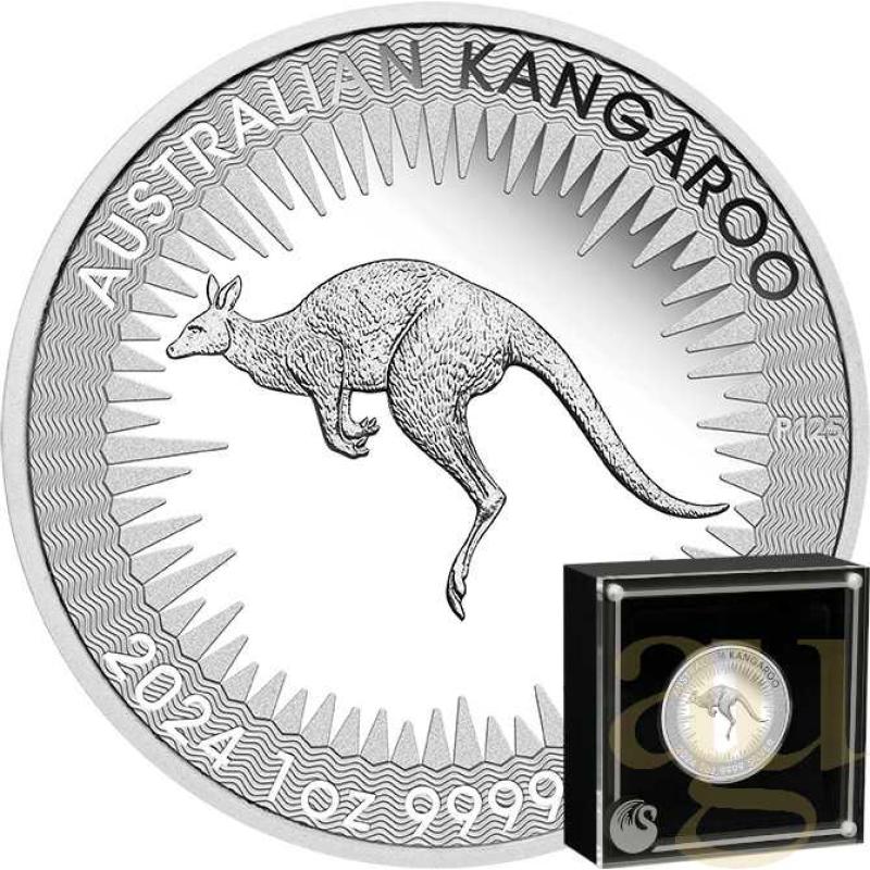 1 Unze Silbermünze Australien Känguru 2024 - King Charles Observe Proof